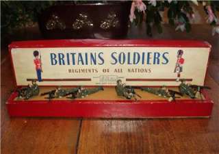 BRITAINS, MACHINE GUN SECTION & Guards Bandsmen, MINT  