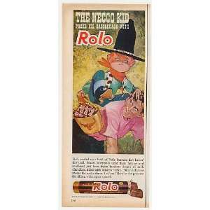   Necco Kid Packs Saddlebag with Rolo Candy Print Ad