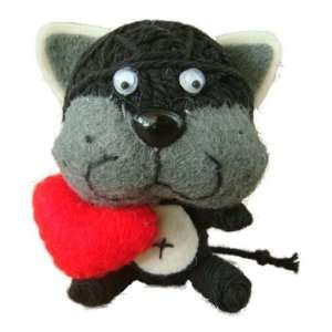  Black Cat in Love Baby Animal Series Voodoo String Doll 