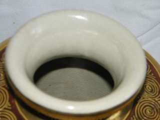 Antique Satsuma Moriage Vase Meiji Period 2879 Black  