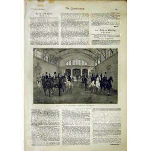 Queen Court Horse News Royal Old Print 1892 