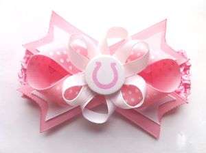 Indianapolis Colts Hair Bow on a Headband Baby NFL PINK  