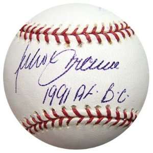  Julio Franco Autographed Ball   1991 AL BCPSA DNA #K07549 