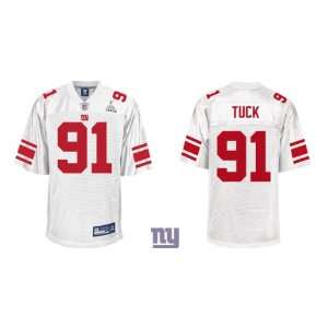York Giants #91 Justin Tuck Jersey Authentic White /NFL Jersey Size M 