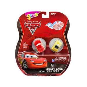  GOMU 4 PACK DISNEY CARS 2 GOMU ERASERS WITH 2 VISIBLE AND 