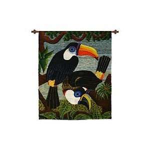  NOVICA Wool tapestry,  Toucans