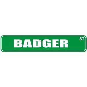   BADGER ST  STREET SIGN