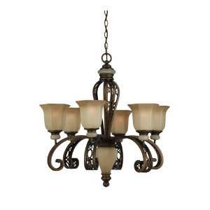  Triarch 31903 Ironstone 6 Light Chandeliers in Platinum 