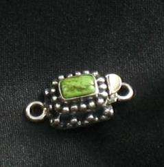 GASPEITE STERLING SILVER CUSHION CLASP 6.8mm~  