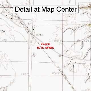  USGS Topographic Quadrangle Map   Virginia, Illinois 