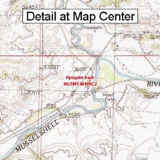  USGS Topographic Quadrangle Map   Ryegate East, Montana 