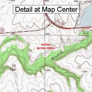 USGS Topographic Quadrangle Map   Buffalo, Kansas (Folded 