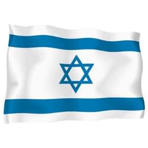 ISRAEL flag car bumper sticker decal 6 wide x 4 high