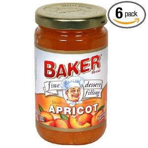 Bakers Apricot Filling, 10 Ounce Glass Grocery & Gourmet Food