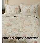 Laura Ashley QUEEN 2pc Standard Pillow Shams Set LAYNE Blue Pink White