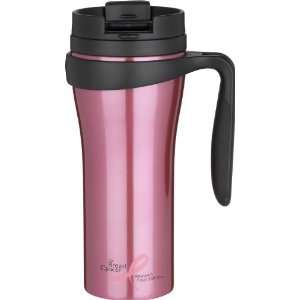  Trudeau Paige Stainless Steel Travel Mug, Pink, 16 Ounce 