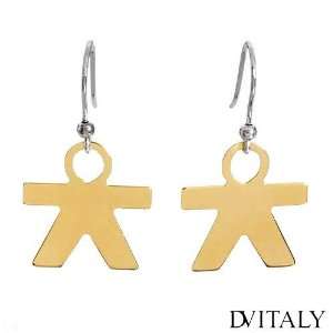 com DV ITALY Wonderful Earrings Beautifully Designed in 14K/925 Gold 