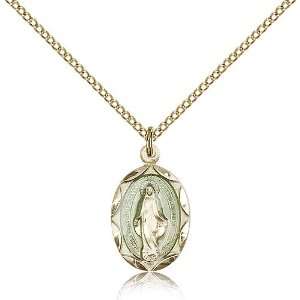 Gold Filled Miraculous Holy Virgin Mary Immaculate Conception Medal 