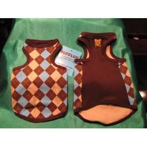  Argylicious Dog Vest Blue and Brown SMALL 