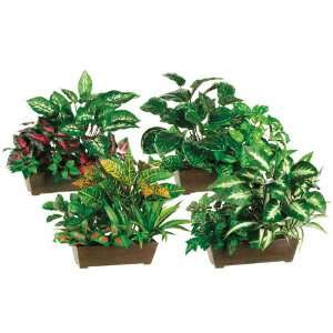  Faux 15 Small Tropical Garden in Pot (4 ea./Assorted 