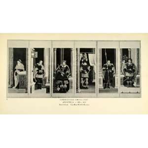  1938 Print European King Court Kano School Royalty Crown 