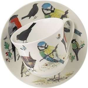  Roy Kirkham Garden Birds Jumbo Breakfast Cup & Saucer Set 