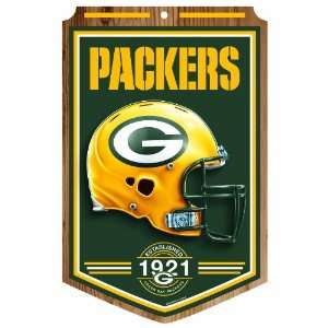  NFL Green Bay Packers 11 by 17 Wood Sign Traditional Look 