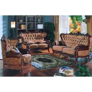  French Style High End 3pc Sofa and Love Seat Set with FREE 