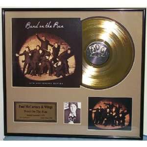  Paul McCartney and Wings Band On The Run Framed 24kt Gold 