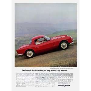  Retro Car Prints Triumph Spitfire   Car Advertisement 