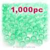 000pc Transpaent Pony beads 9mm Plastic Lime Green  