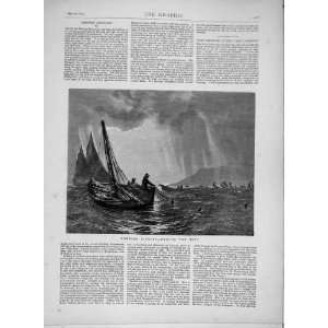   1871 Herring Fishery Hailing Nets Fishing Boats Fish