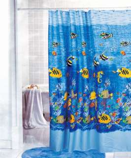 Gorgeous Tropical Fish Fabric Shower Curtain Y2708  