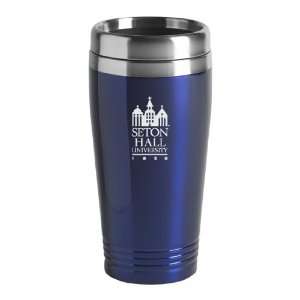  Seton Hall University   16 ounce Travel Mug Tumbler   Blue 