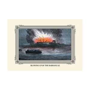  Blowing Up the Barrancas 12x18 Giclee on canvas