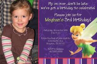 Print Your Own Custom Photo Tinkerbell Invitations  