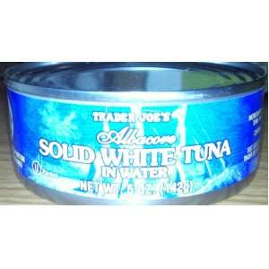 Trader Joes Albacore Solid White Tuna in Water 5oz Can (Pack of 15)