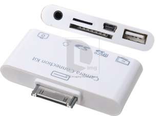 in 1 USB Camera Connection Kit SD Card Reader for iPad1/2+AV Cable 