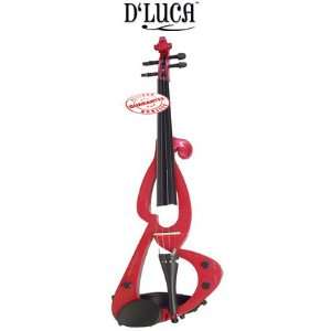  DLUCA ELECTRIC RED VIOLIN FULL SIZE Musical Instruments