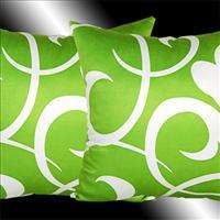 2X LIME GREEN THROW PILLOW CASES CUSHION COVERS 16.5  