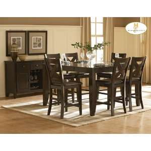   Crown Point Collection Merlot 7 Piece Set (Table + 3 Pairs of Bar