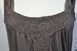 NEW Trendy Career Brown Maternity Crochet Shirt Tank Top   Choose S M 