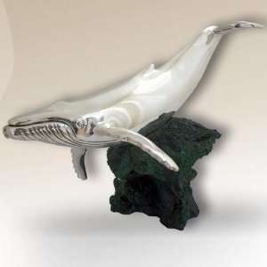  Whale Silver Plated Sculpture