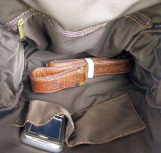 Cowboy Vintage Leather Men Travel bag Backpack Bookbag  