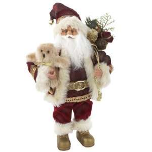  Kurt Adler 12 Inch Fabric Standing Santa