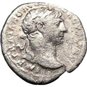  TRAJAN 113AD Rare Silver Ancient Authentic Roman Coin ROMA 