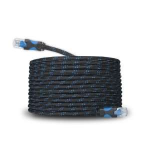   Cat5e Network Ethernet Cable   Blue/Blue Braided   200 Ft Computers