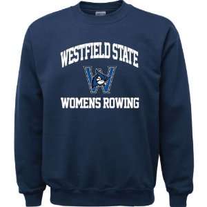  Westfield State Owls Navy Womens Rowing Arch Crewneck 