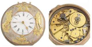 18K Gold Quarter Repeater Swiss Automaton Watch 1785  