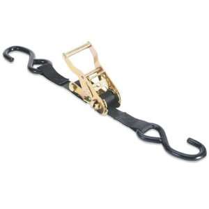  S Hook Ratchet Style Tie Downs, 1 x 15   2,100 lb 